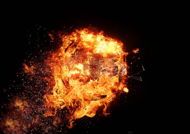 istock Abstract flames illuminating the dark 1204376489