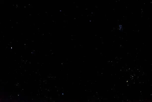Night sky photography of the Pleiades, Tauros and Perseus. Astrophotography ideal for backgrounds