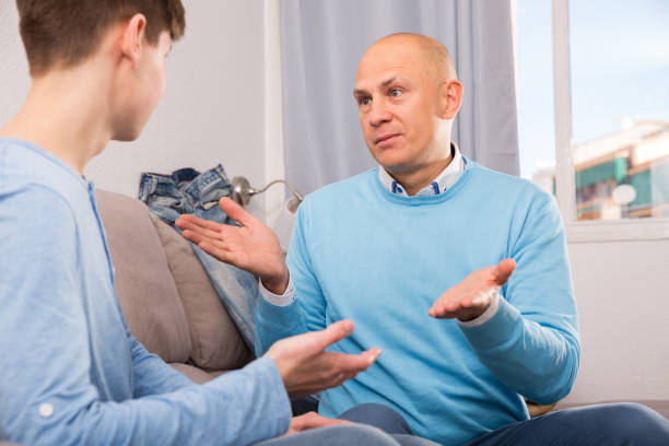 istock Father and son spending time at home 1204379655