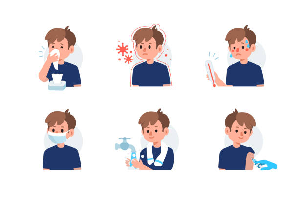 phòng ngừa cúm - cúm và cảm lạnh hình minh họa sẵn có