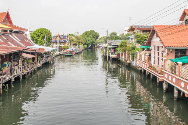 istock View from a bridge over canal at Khlong Bang Luang Floating Market, 1204384012