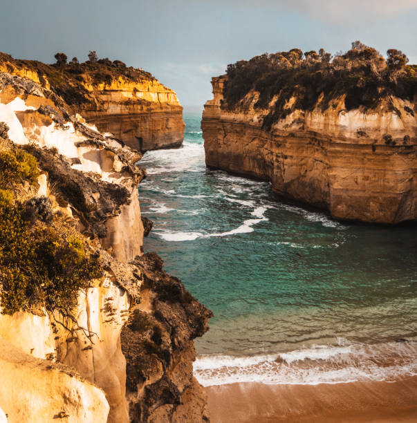 Interesting limestone rock formation off the southern coast of Victoria in Australia.