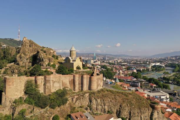 istock Tbilisi Aerial view, Narikala fortress 1204388699