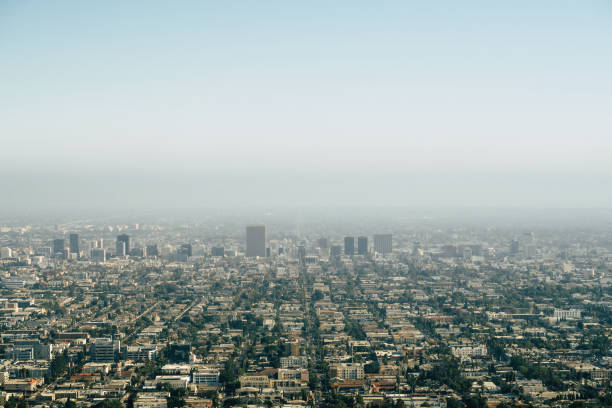istock Panoramic view of LA downtown and suburbs from the beautiful Griffith Observatory in Los Angeles 1204391820