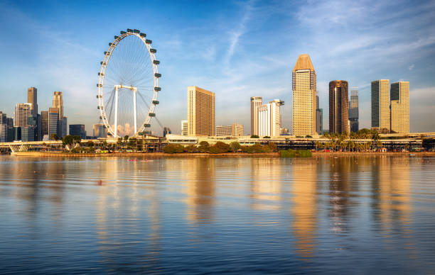 istock Singapore at sunrise, panorama skyline 1204396657