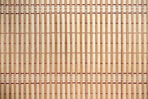 Texture of wooden bamboo traditional place mat for a table