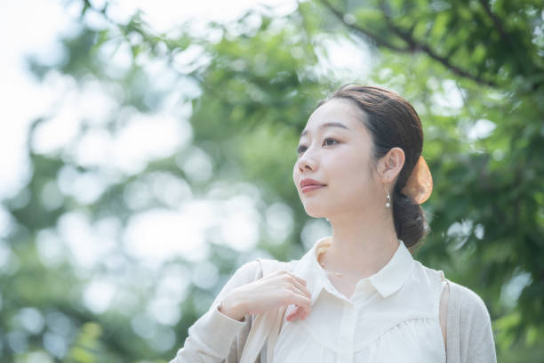 istock young woman goes to work 1204401627