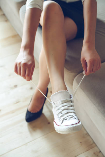 istock Beautiful or comfortable shoes concept 1204411679