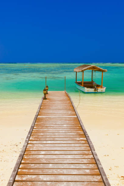 istock Boat on Maldives island 1204411802