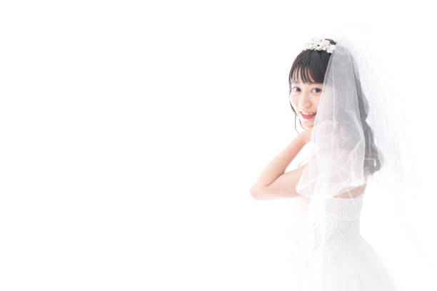 istock Young woman bride portrait with smile 1204414486