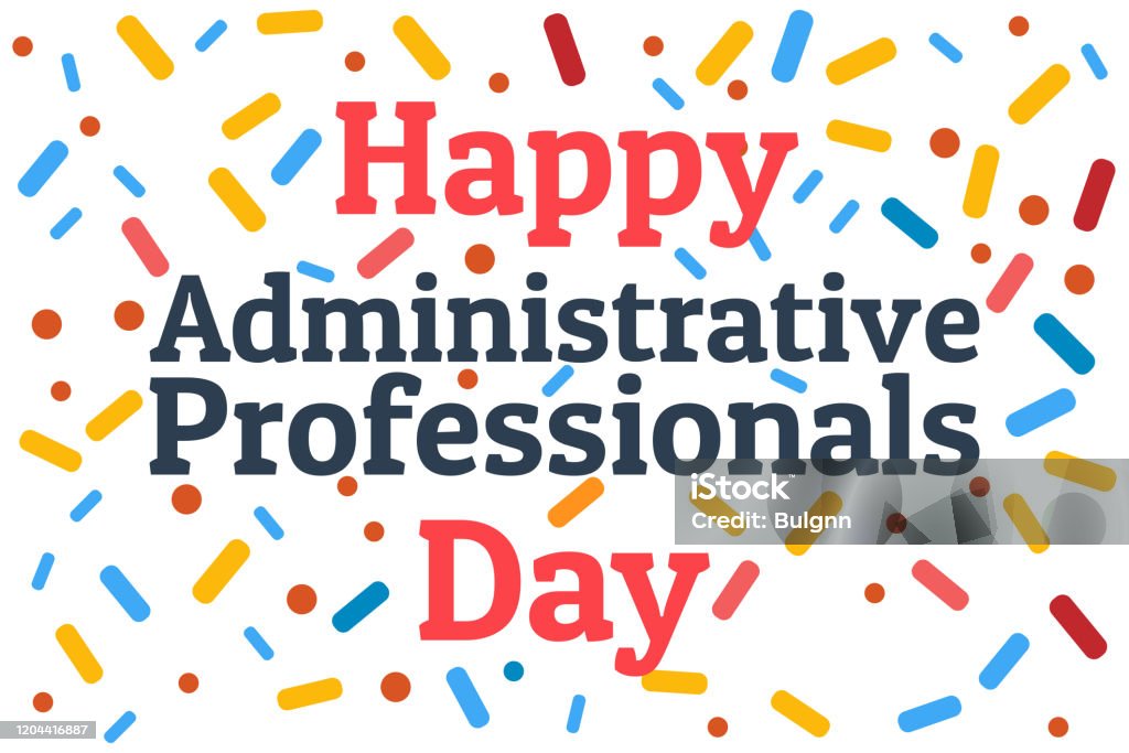 Administrative Professionals Day Secretaries Day Or Admin Day Holiday  Concept Template For Background Banner Card Poster With Text Inscription  Vector Eps10 Illustration Stock Illustration - Download Image Now - iStock
