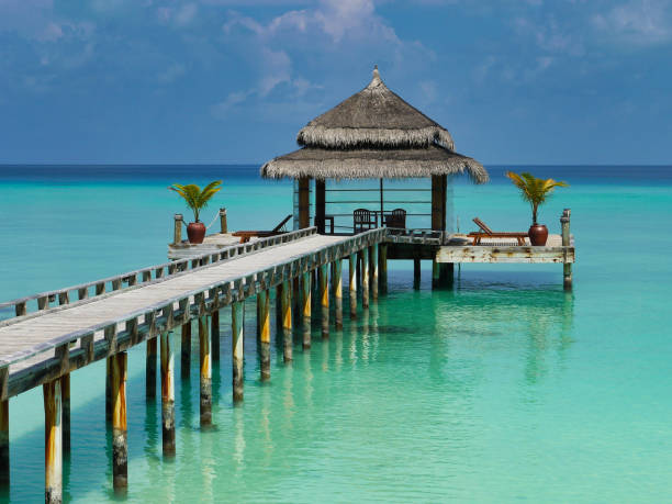 istock Footbridge into the sea - Kuramathi Maldives 1204418363