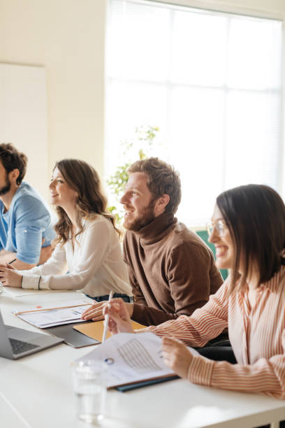 istock Group of Businesspeople Having a Meeting 1204421978