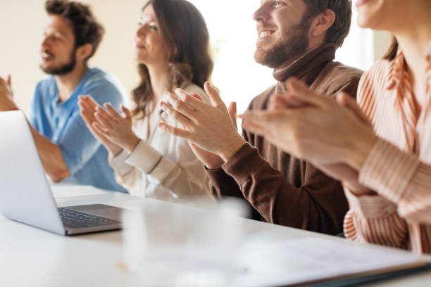 istock Group of Businesspople Having a Meeting 1204421991