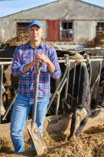 istock Portrait of a man on livestock ranches. 1204426807