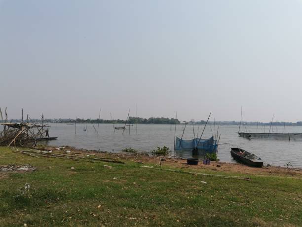 Fishing boats mooring along the coast