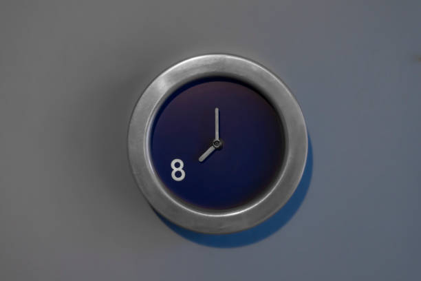 a wall hanging clock only shows 8.00, any other numbers are absent
