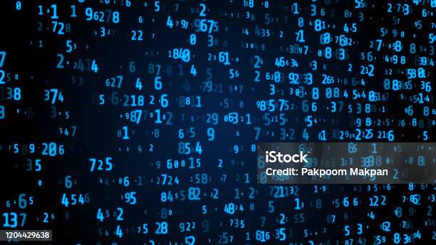 Illustration Abstract Futuristic Digital Number Element Random Code ...