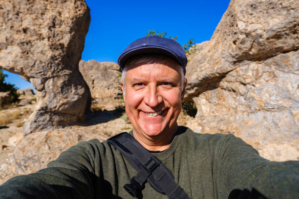 Handsome middle age man enjoying the outdoors.