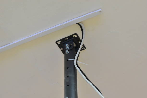 istock Steel mounting on the projector on the ceiling 1204430910
