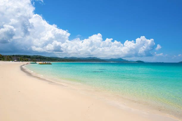 Whitsundays, Queensland, Australia - February 5, 2020: A view of the beach at Whitsunday Island.
