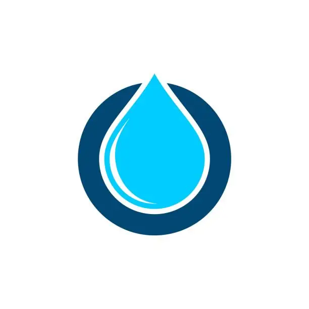 Vector illustration of Blue Drop Water and Circle Logo Template Illustration Design. Vector EPS 10.