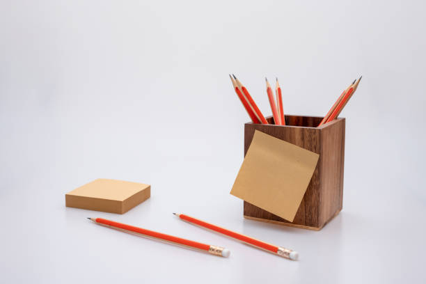 istock Sticky Notes, Pencil Holder and Pencils 1204439594