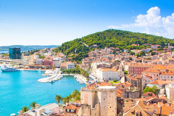 istock Split, Croatia. View on Split town and Marjan hill, warm summer sunny day. 1204440470