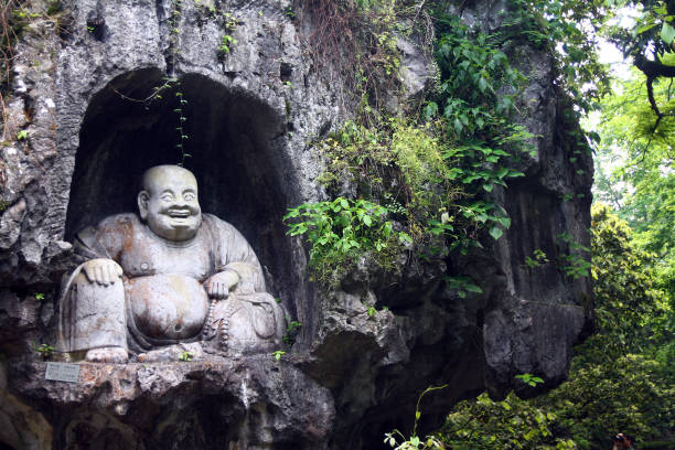 istock Lingyin park sculptures on West Lake in China 1204440902