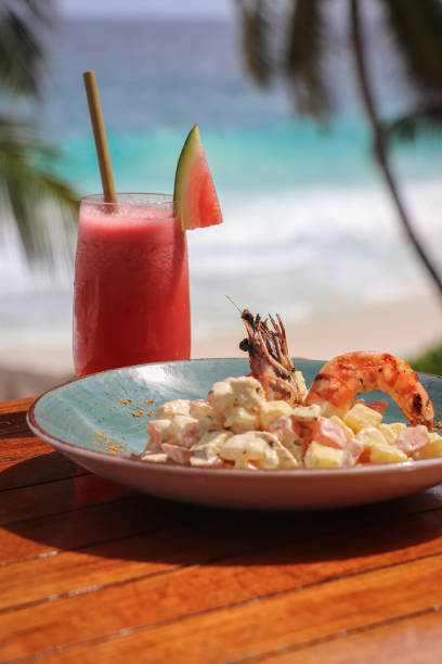 istock Seychelles Seafood Lunch by the beach 1204442869