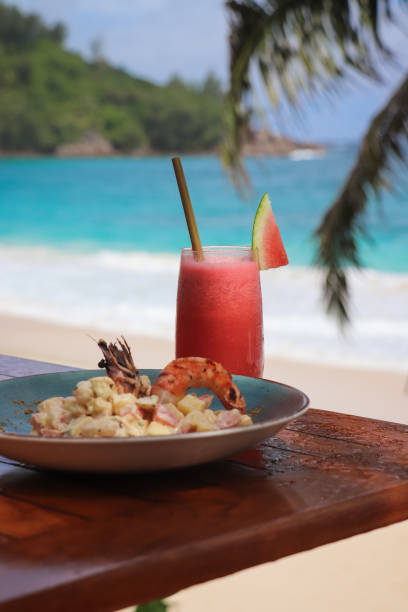 istock Seychelles Seafood Lunch by the beach 1204442874
