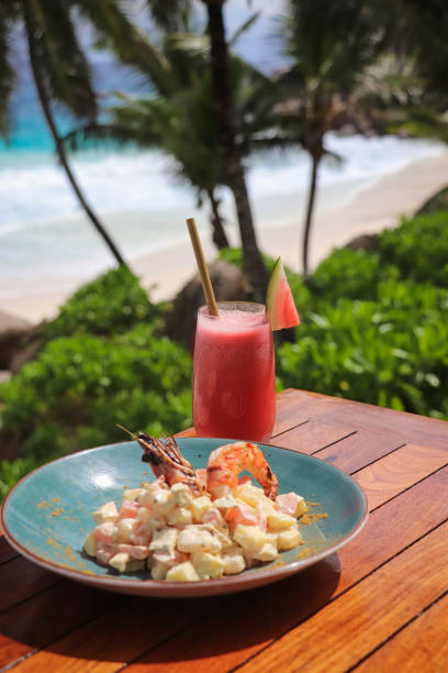 istock Seychelles Seafood Lunch by the beach 1204442928