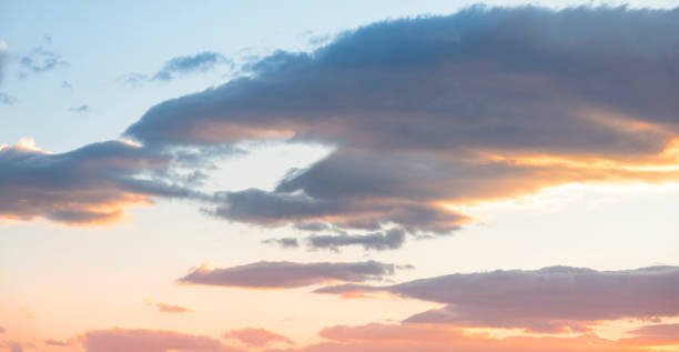 istock Beautiful sunset sky with clouds. Nature sky backgrounds. 1204446030