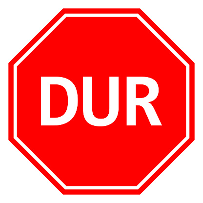 Do not enter traffic warning stop sign turkish vector illustration. Red octagonal Board.