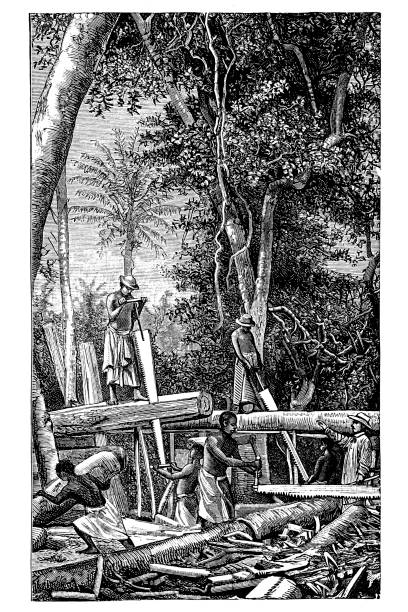 Illustration of a Congo - Mission Workers