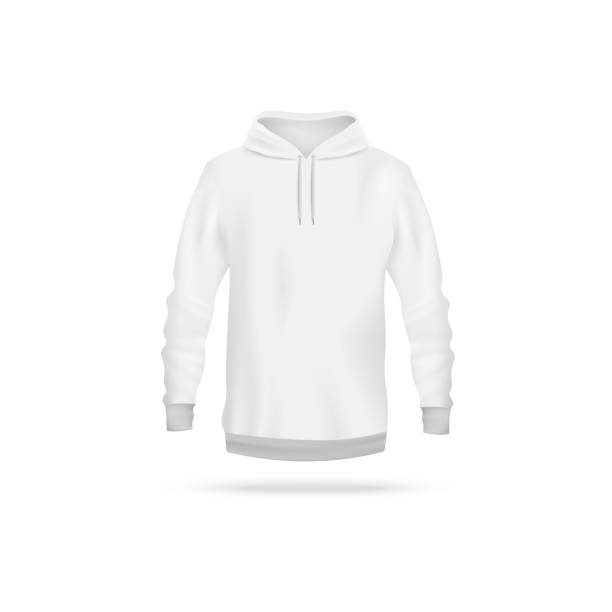istock Realistic white sport hoodie mockup isolated on white background 1204450244