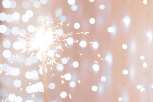 istock Bengal candle on a background of white lights 1204451885