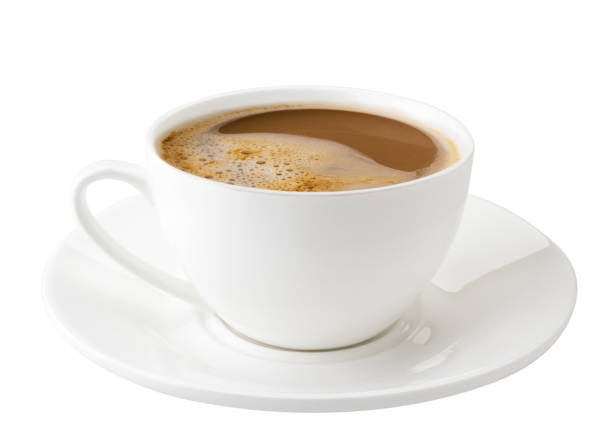 istock A Cup of coffee with a saucer on a white. Isolated 1204453699