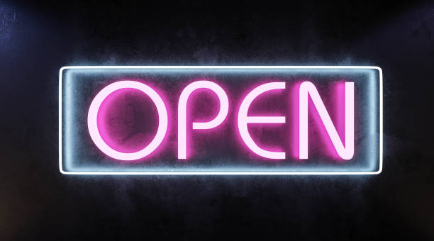 istock blue and pink neon open sign opening hours concept on dark concrete wall low key lighting 3d render illustration 1204455464