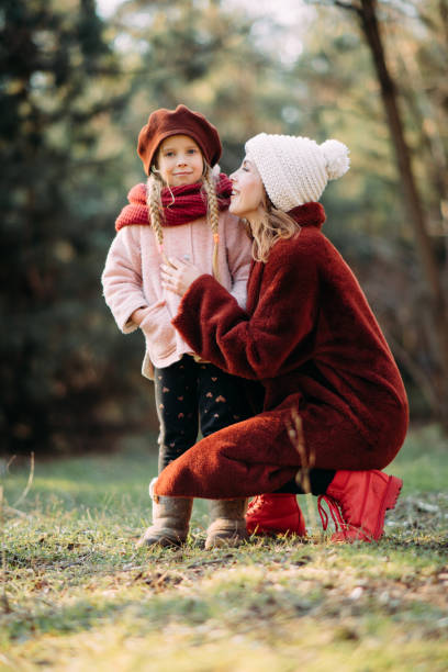 istock Mother and daughter are in the forest. 1204455808