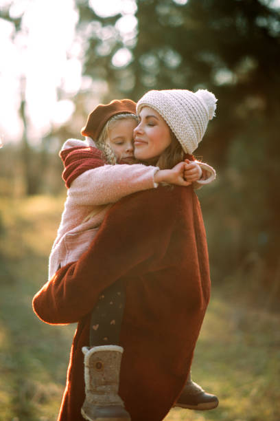 istock Mother and daughter are in the forest. 1204455810