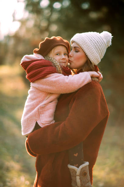 istock Mother and daughter are in the forest. 1204455826