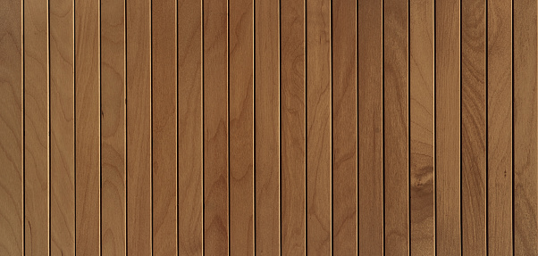 Brown vertical Wooden planking Texture or background. Wooden backdrop.