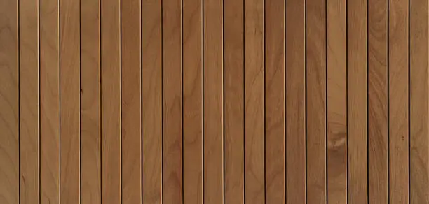 Brown vertical Wooden planking Texture or background. Wooden backdrop.
