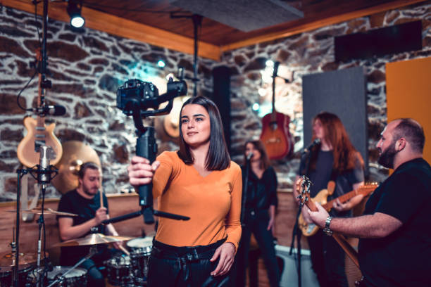 istock New Band Recording Music Video In Studio 1204459858