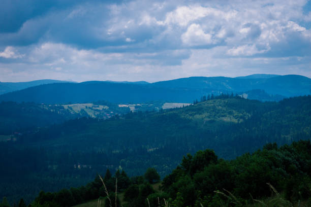 Lake in Żywiec. A landscape Milowka. Mountains landscape in the Silesian Beskids. CoolLake in Żywiec. A landscape of mountains at the lake równina stock pictures, royalty-free photos & images