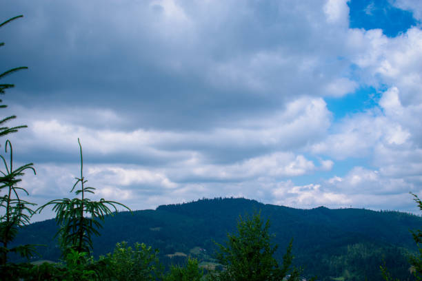 Lake in Żywiec. A landscape Milowka. Mountains landscape in the Silesian Beskids. CoolLake in Żywiec. A landscape of mountains at the lake równina stock pictures, royalty-free photos & images