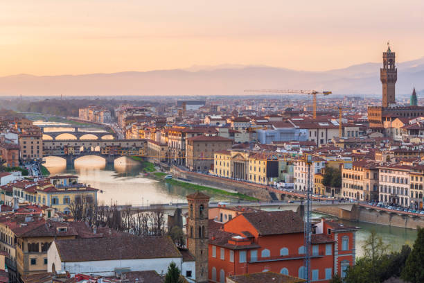 istock Panoramic view from Piazzale Michelangelo Square over Old Town Florence. 1204463171