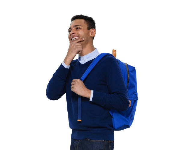 istock Generation z young male standing wearing pants 1204463576