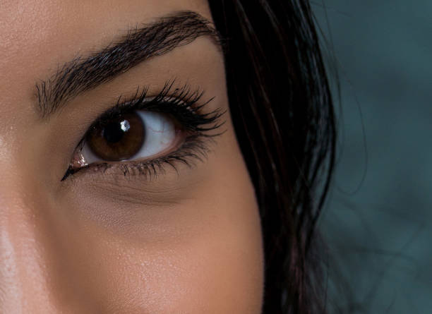 istock female eye with eyeliner makeup 1204463650